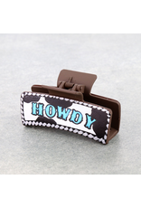HAIR CLIP WESTERN CLAW "HOWDY"