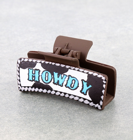 HAIR CLAW CLIP WESTERN "HOWDY"