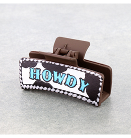 HAIR CLAW CLIP WESTERN "HOWDY"