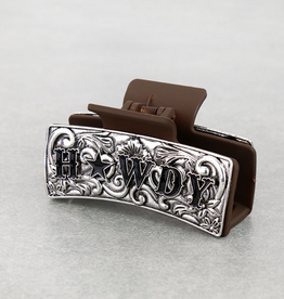 WESTERN CLAW CLIP BROWN METAL PLATED BLACK HOWDY
