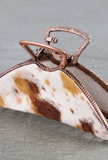HAIR CLAW CLIP 3.75" COWHIDE