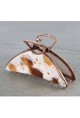 HAIR CLAW CLIP 3.75" COWHIDE