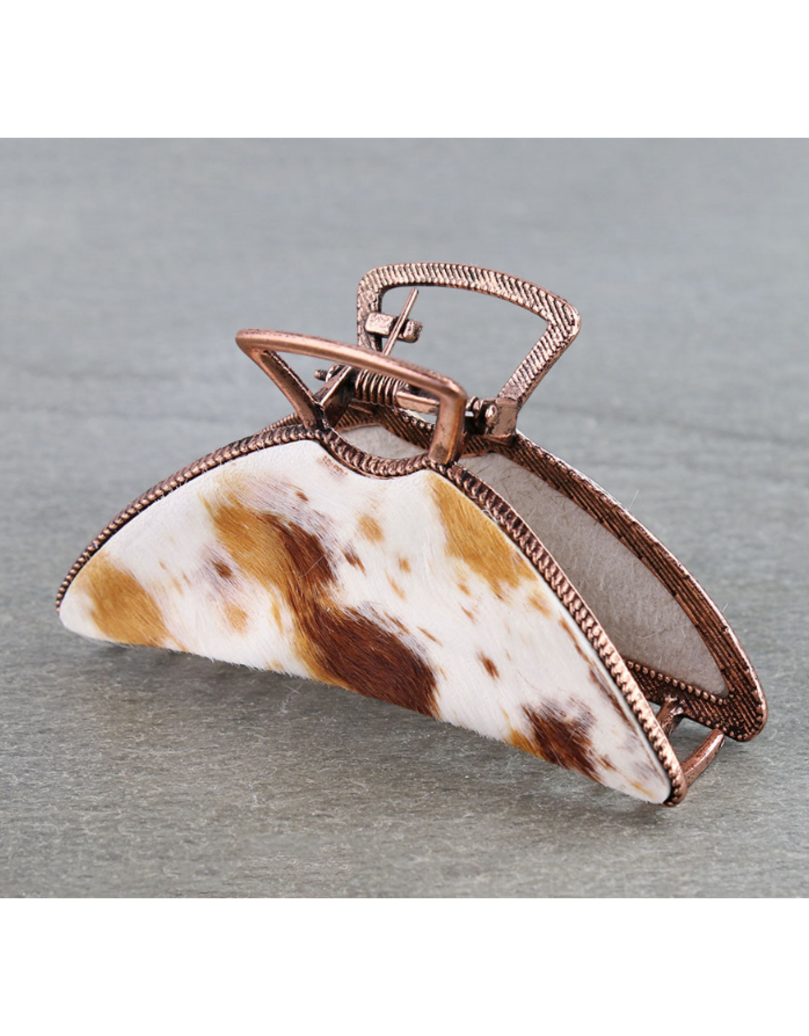 HAIR CLAW CLIP 3.75" COWHIDE