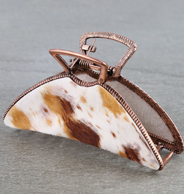HAIR CLAW CLIP 3.75" COWHIDE