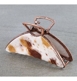 HAIR CLAW CLIP 3.75" COWHIDE