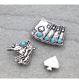 HAT PIN SET WESTERN GAMBLE THEME