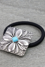 WESTERN FLOWER HAIR TIE