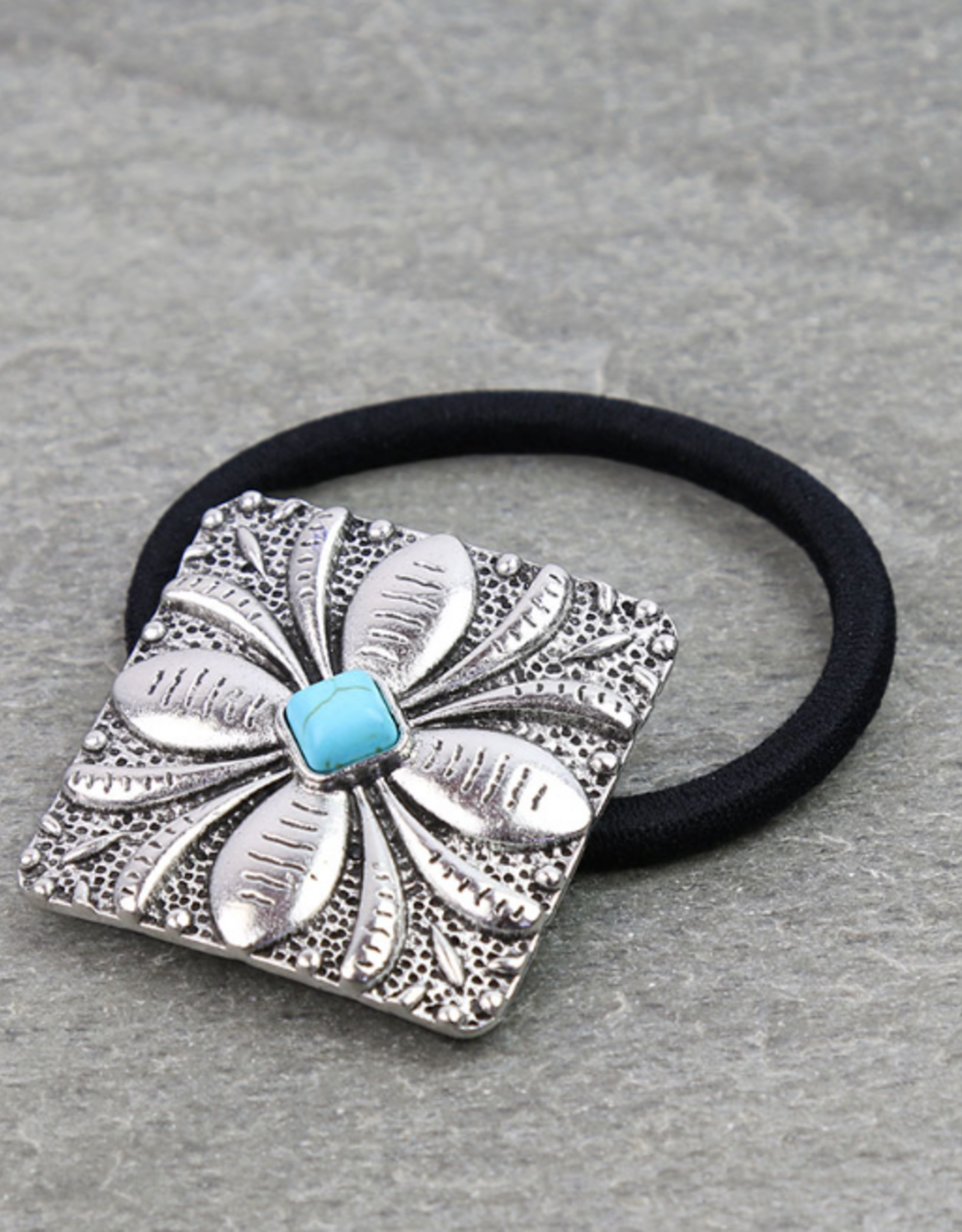 WESTERN FLOWER HAIR TIE