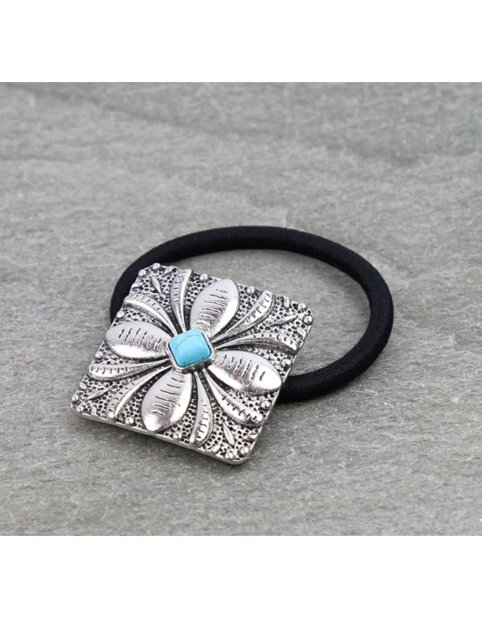 WESTERN FLOWER HAIR TIE