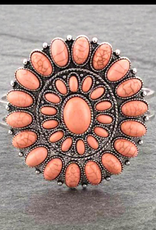 WESTERN CONCHO WITH STONE HINGE BRACELET