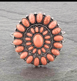 WESTERN CONCHO WITH STONE HINGE BRACELET