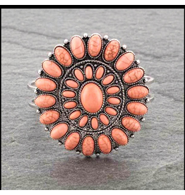 WESTERN CONCHO WITH STONE HINGE BRACELET