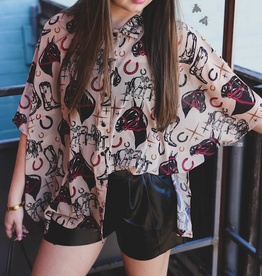 SHIRT WMS S/S WESTY HORSEMAN SHEER SNAP