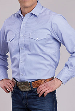 ROPER SHIRT MNS ROPER  L/S SNAP BLUE STRIPE