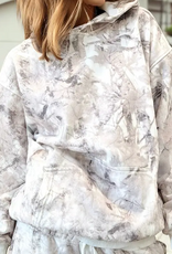 1 THE WOMEN SWEATS SET LIGHT GREY CAMO 2 PC RIB ELASTIC