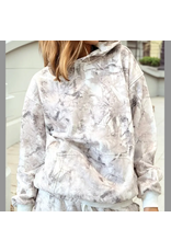 1 THE WOMEN SWEATS SET LIGHT GREY CAMO 2 PC RIB ELASTIC