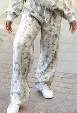 1 THE WOMEN SWEATS SET LIGHT GREY CAMO 2 PC RIB ELASTIC