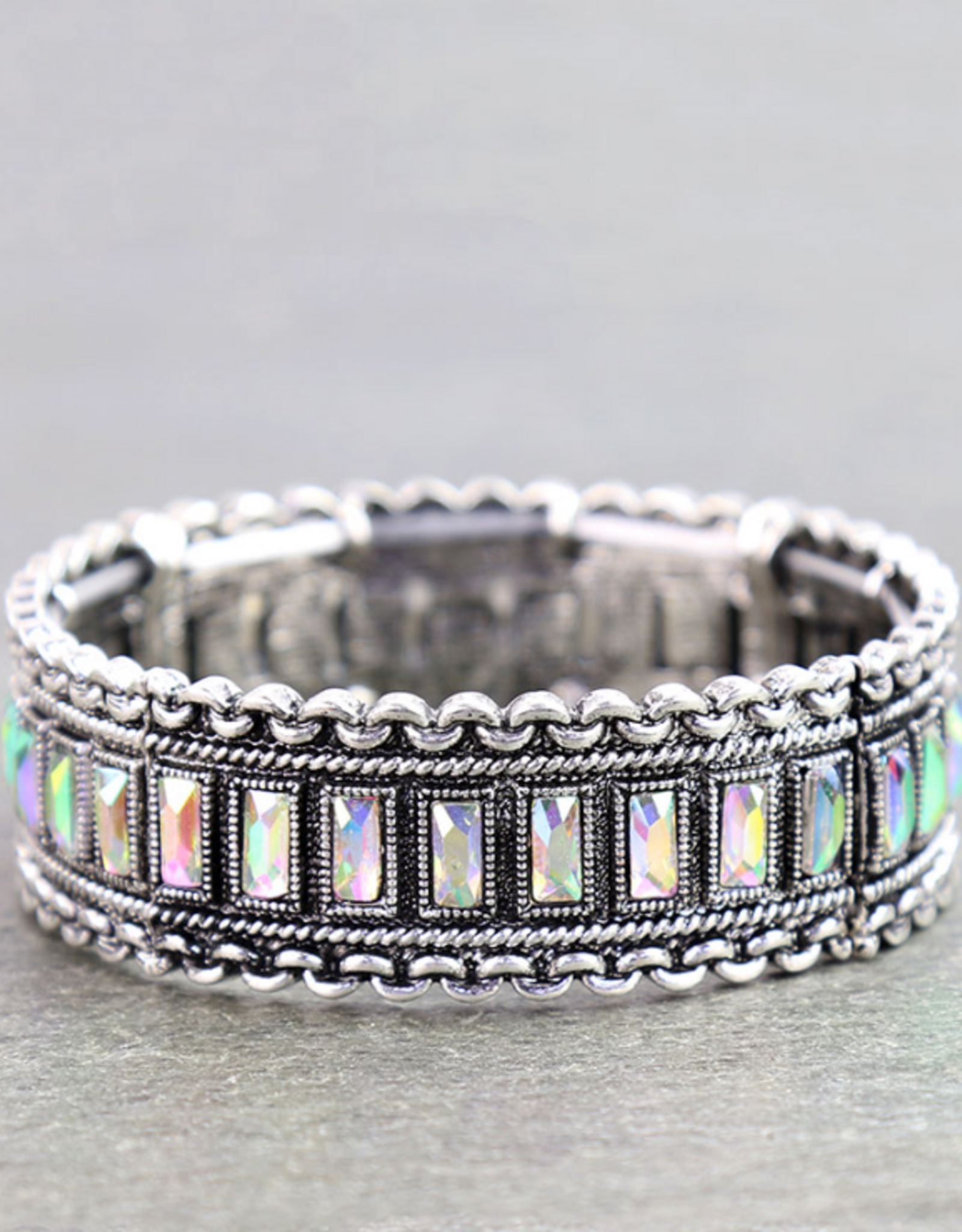 WESTERN STRETCH BRACELET TXR CHAIN DIAMOND STONES