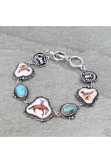 WESTERN RODEO PRINT BRONC TOGGLE BRACELET