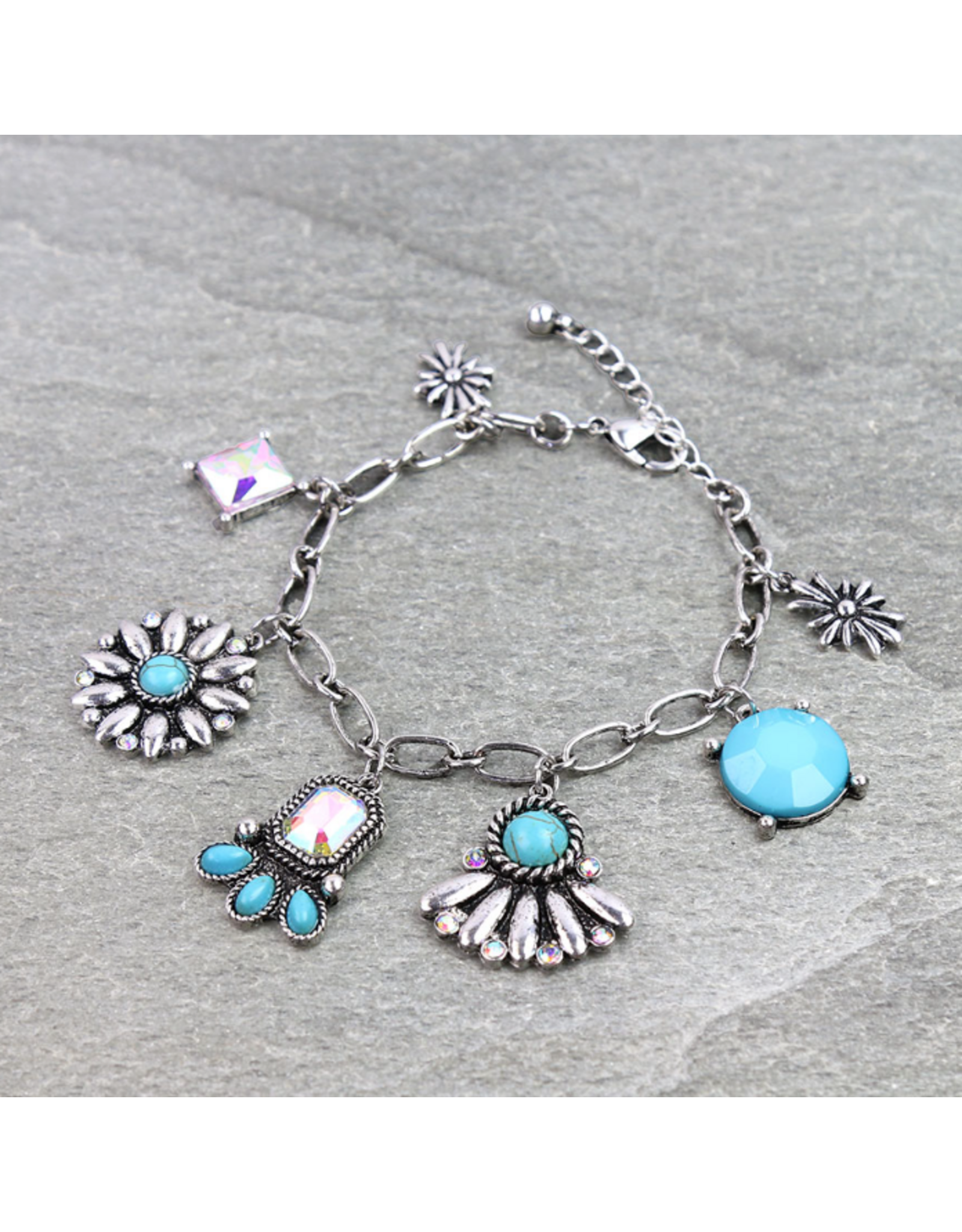 WESTERN STYLE CHARM LINK BRACELET