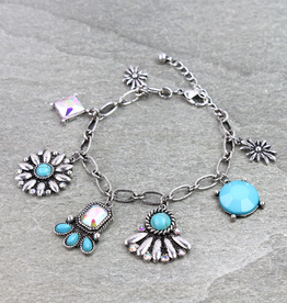 WESTERN STYLE CHARM LINK BRACELET