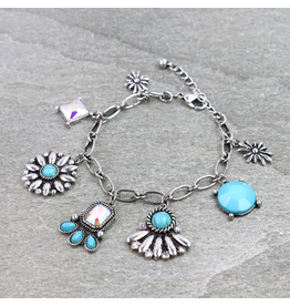 WESTERN STYLE CHARM LINK BRACELET
