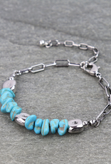 WESTERN CHIP STONE LINK BRACELET