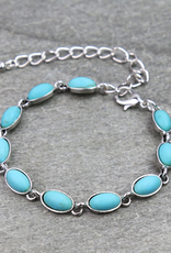 WESTERN OVAL STONE LINK BRACELET