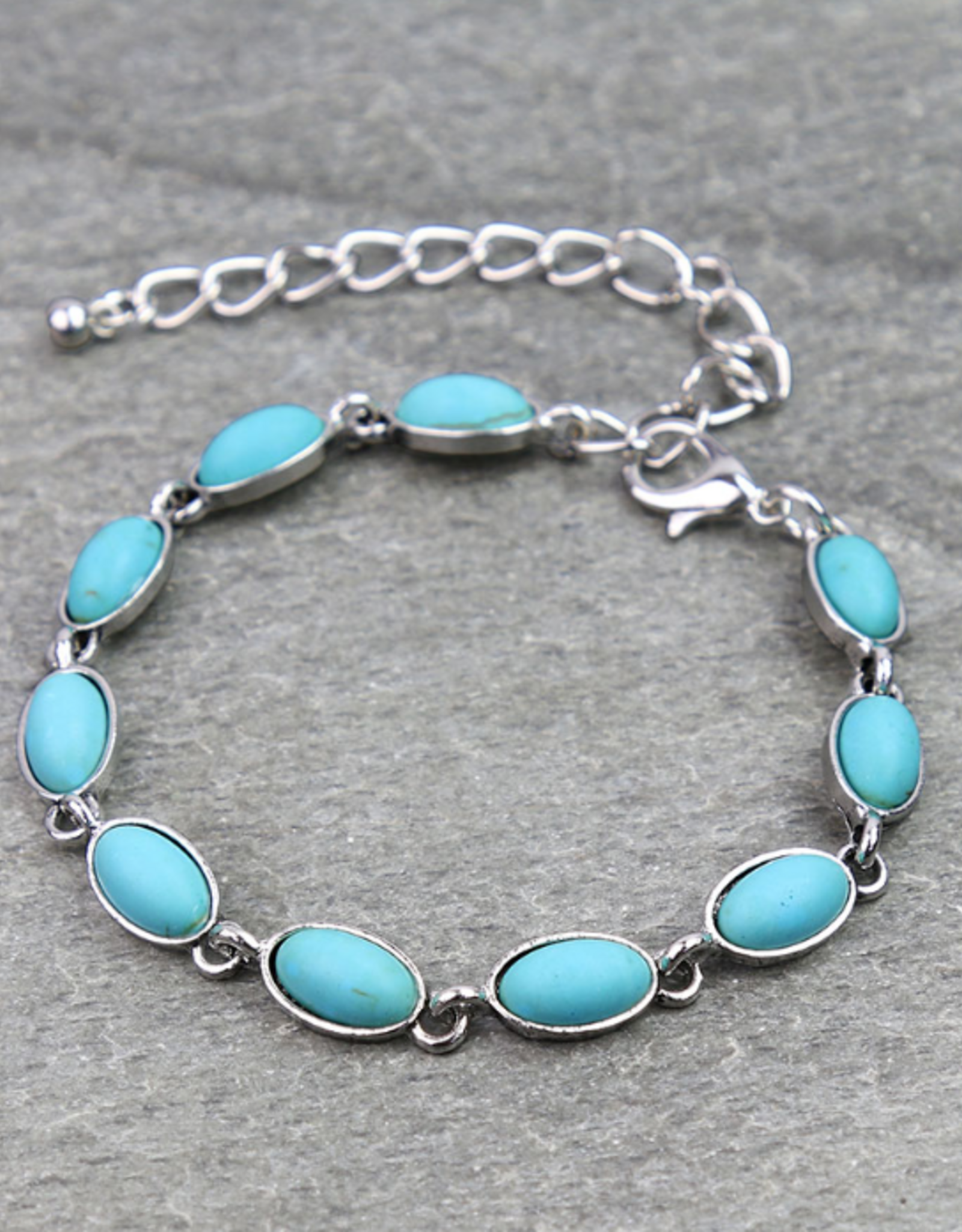 WESTERN OVAL STONE LINK BRACELET