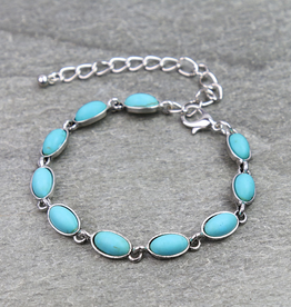 WESTERN OVAL STONE LINK BRACELET