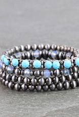 WESTERN NAVAJO PEARL WITH GLASS STONES TURQUOISE