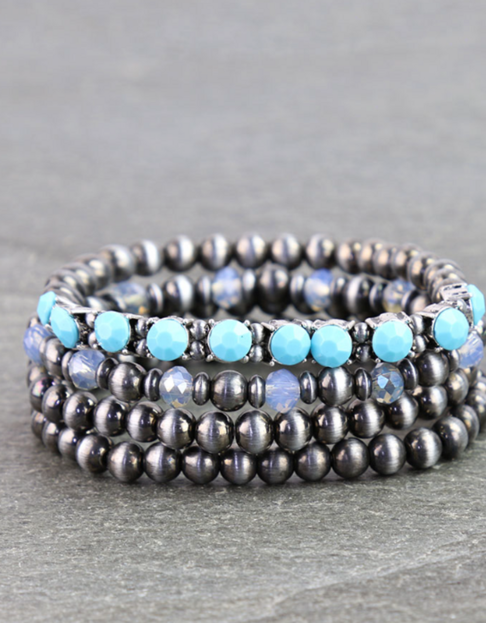 WESTERN NAVAJO PEARL WITH GLASS STONES TURQUOISE