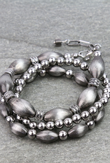 NAVAJO PEARL LARGE OVAL STACK OF 3 BRACELETS