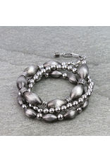 NAVAJO PEARL LARGE OVAL STACK OF 3 BRACELETS