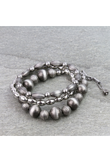 STACK OF 3 NAVAJO PEARL CIRCLE NAVAJO BEADS, SHINY NAVAJO PEARLS