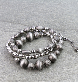 STACK OF 3 NAVAJO PEARL CIRCLE NAVAJO BEADS, SHINY NAVAJO PEARLS