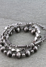 STACK OF 3 NAVAJO PEARL BRACELET CYLINDER BEADS