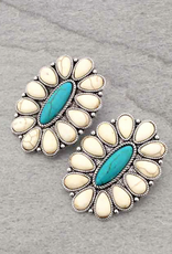 WESTERN CONCHO STUD EARRINGS