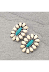 WESTERN CONCHO STUD EARRINGS