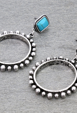 WESTERN BALL TXR ROUND STUD EARRINGS