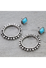 WESTERN BALL TXR ROUND STUD EARRINGS
