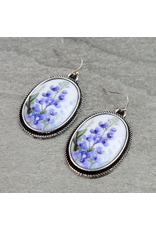 WESTERN FLOWER PORTRAIT DANGLE EARRINGS