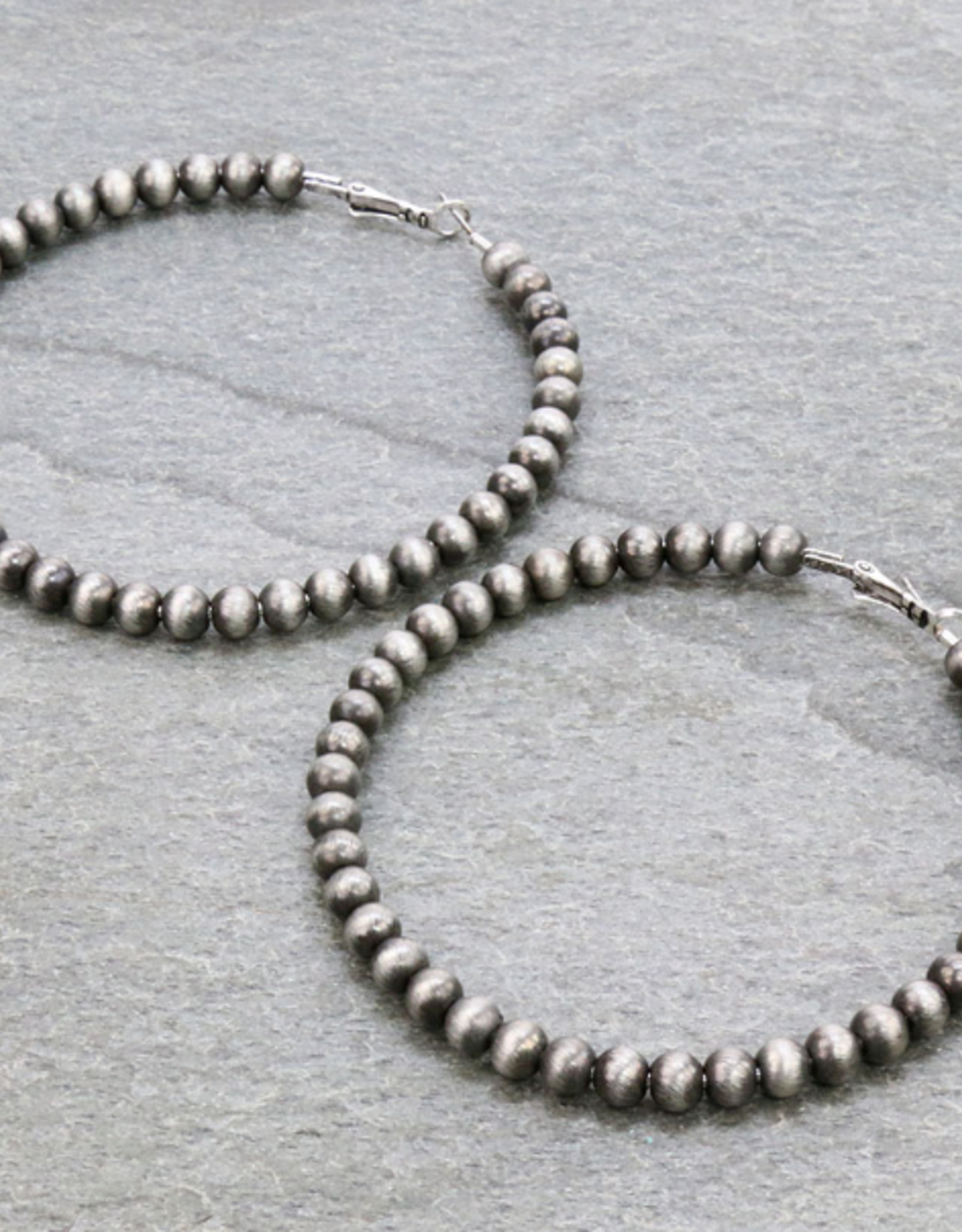 3-INCH NAVAJO PEARL HOOP EARRINGS