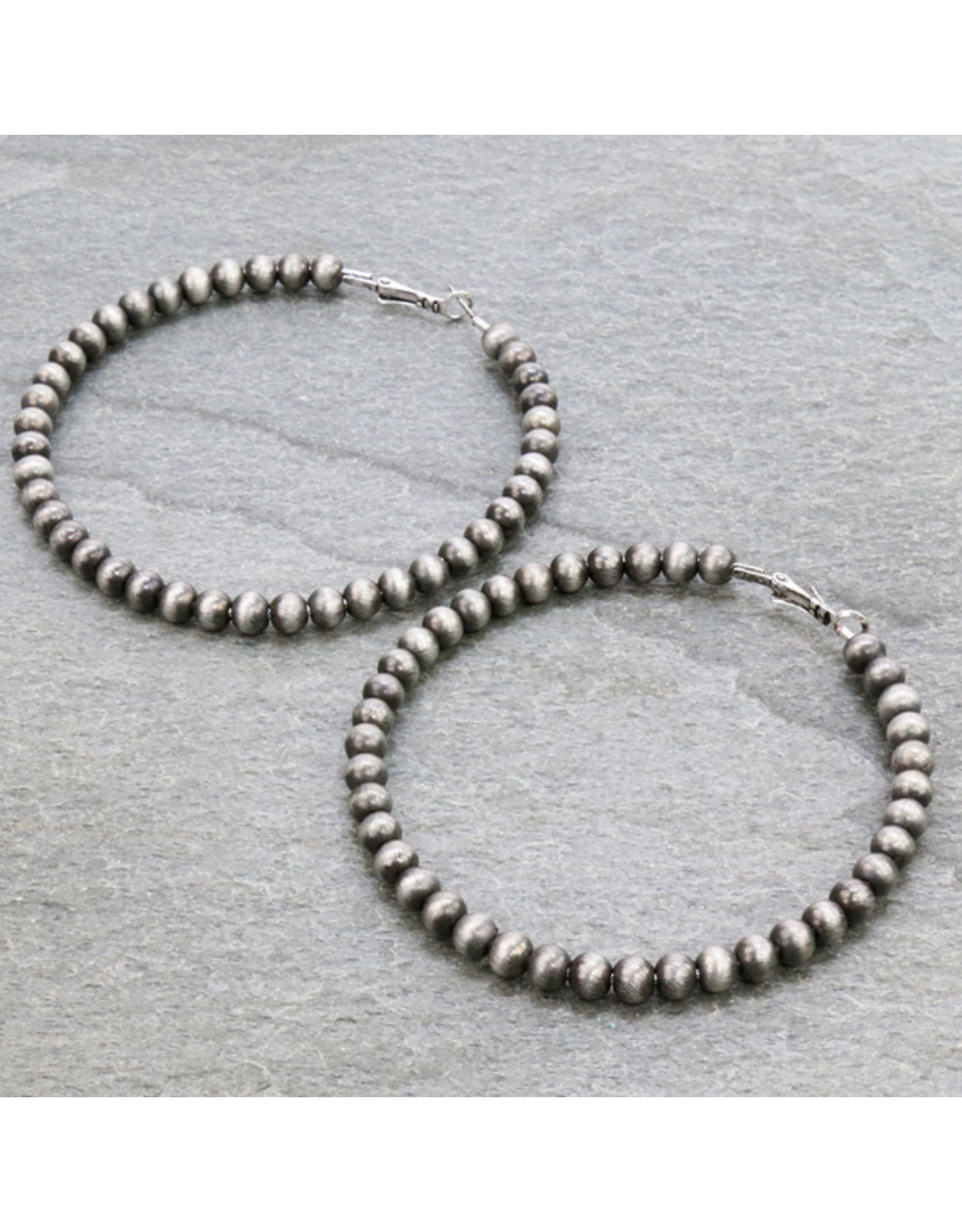 3-INCH NAVAJO PEARL HOOP EARRINGS