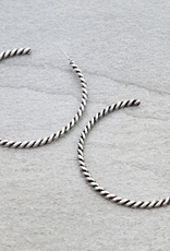 2.75" ROPE TXR HOOP EARRINGS