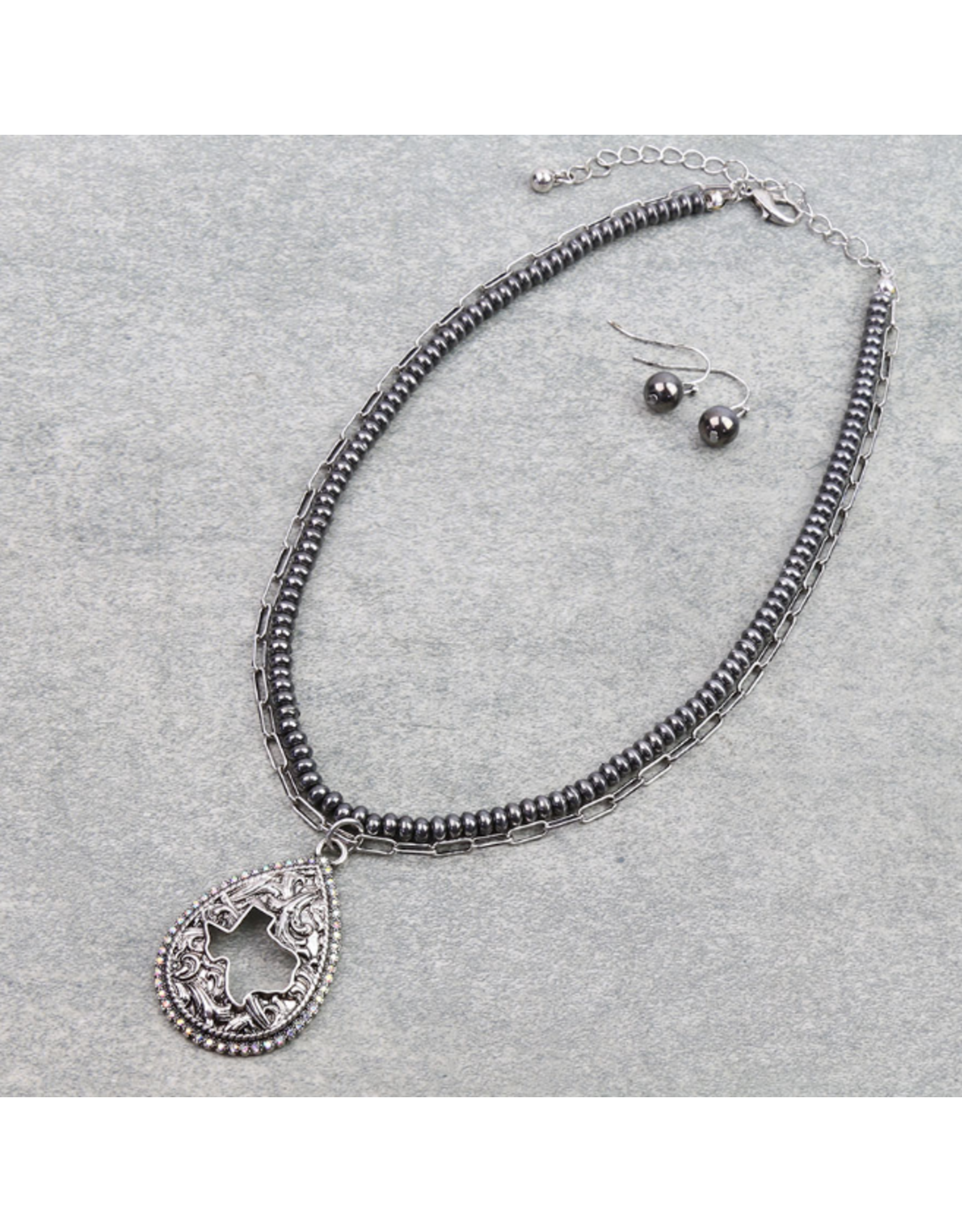 NECKLACE SET WITH EARRINGS TEXAS TEARDROP