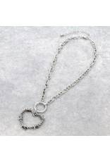 HEART BARBED WIRE NECKLACE