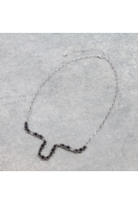 NECKLACE STEER HEAD BLACK STONE