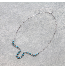 NECKLACE STEER HEAD TURQUOISE STONE
