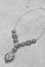 NECKLACE TURQUOISE DROP CONCHO